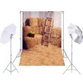 thumbnail image 1 of Andoer 1.5 * 2.1m/5 * 7ft Farm Photography Background Straw Hay Pile Ladder Backdrop Photo Studio Props, 1 of 6