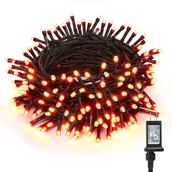 Luces BrizLabs para Halloween, 240 LED, 24 m, color naranja, resistentes al agua