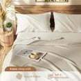 thumbnail image 3 of AiAngu Natural Linen Cotton Bed Sheets Set, Deep Pocket - Breathable - Durable - 4 Pieces (Linen, Queen), 3 of 6