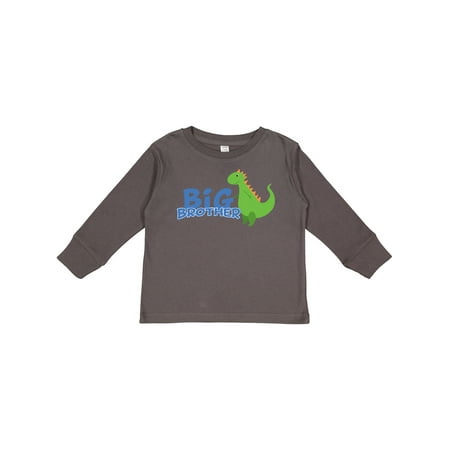 

Inktastic Big Brother Green Dinosaur Gift Toddler Boy Girl Long Sleeve T-Shirt