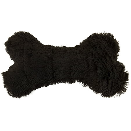 Bessie and Barnie Deluxe Extra Plush Faux Fur Wolfhound Grey Dog Luxury Bone Toy Pillow