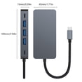 thumbnail image 4 of Adaptador divisor múltiple 7 en 1 5Gbps tipo C HUB 4K 30Hz X2 para Xiaomi Macbook Pro, 4 of 8