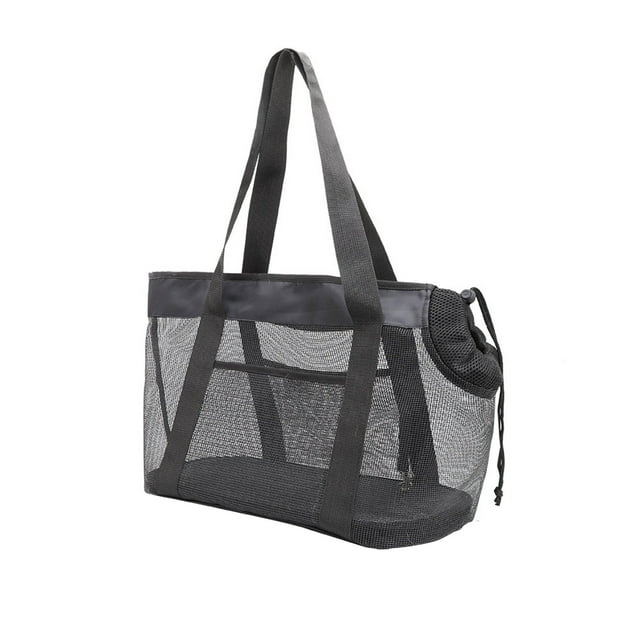 Small Mesh Bags,Pvc Breathable Mesh Panoramic Pet Cats Bag Shoulder Bag Foldable and Washable Carrying Bag When Going Out,Cat Bag Carrier,Small Mesh Bag,In and Out