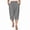 Gray, variant on Capris Pants for Women Summer Elastic Waist Ruched Baggy Travel Casual Cropped Trousers with Pockets