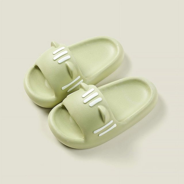 Zapatillas de verano para niños, zapatillas de suela blanda para niños de tamaño pequeño y mediano, antideslizantes, con dibujos de gatos