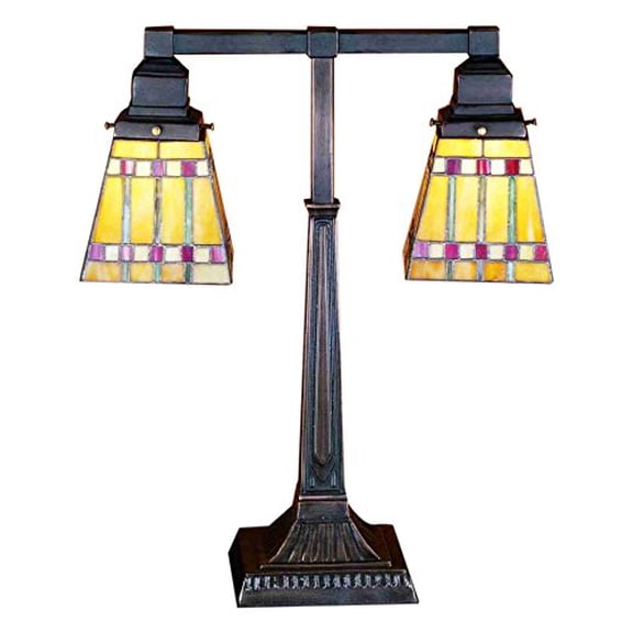 Meyda Tiffany - 24286 - Two Light Table Lamp - Prairie Corn - Ha Burgundy Ca-85pack
