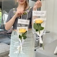 thumbnail image 4 of Clear Flower Handbag for DIY Floral Wrapping, Mother's Day Gift Packaging, Transparent Plastic Bag for Single Rose, Small Size A, 4 of 6