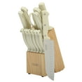 thumbnail image 5 of Martha Stewart Everyday Keswick 14-Piece Stainless Steel kitchen Knife Set with Wood Block, Cream, 5 of 14