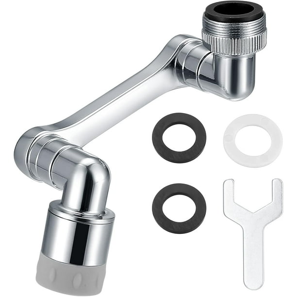 Extensor de grifo giratorio para fregadero de cocina, brazo robótico multifuncional con rotación de 1080°, latón y revestimiento de calidad, fácil instalación, rosca universal, extensión de filtro