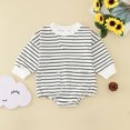 thumbnail image 2 of Gibobby Ropa Para Bebe con estampado de rayas de manga larga para niños y niñas(Blanco, 9-12 Meses), 2 of 5