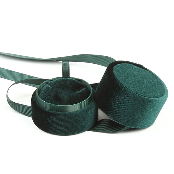 Anillo redondo Caja de portador Bowknot Collar de compromiso Pendientes Pendientes Pulseras Organizador Joyería Novio Cosas Accesorios Caja Colgante Verde Guardurnaity AP004488-04