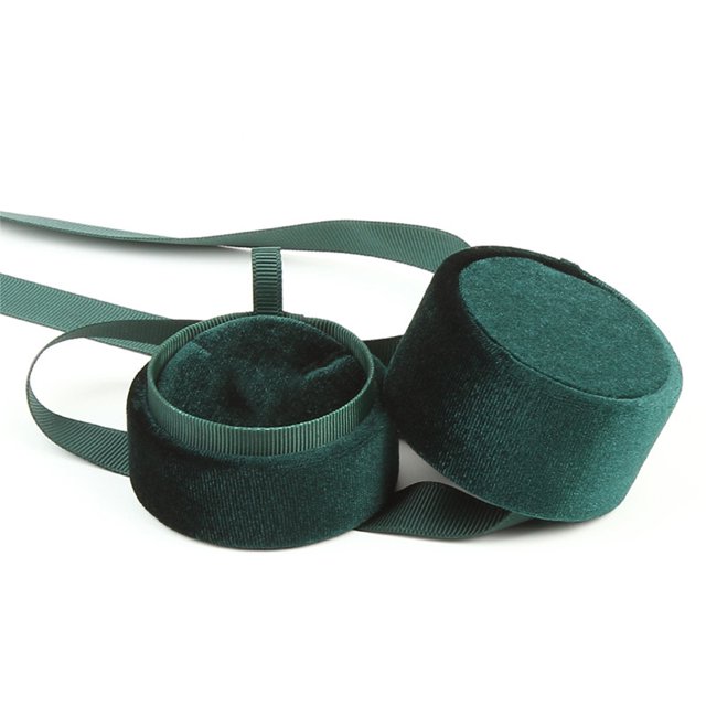 Qarigey Caja de anillo de boda Bowknot collar titular pulseras organizador aniversario ceremonia joyería decoración Mini novio Ropa, zapatos y accesorios Miscelánea Caja Colgante Verde Qarigey AP004488-04