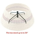 thumbnail image 3 of 32-Inch Water Hyacinth Christmas Tree Collar, Woven Farmhouse Tree Base Cover with Cord Cut Out, Natural, 3 of 7