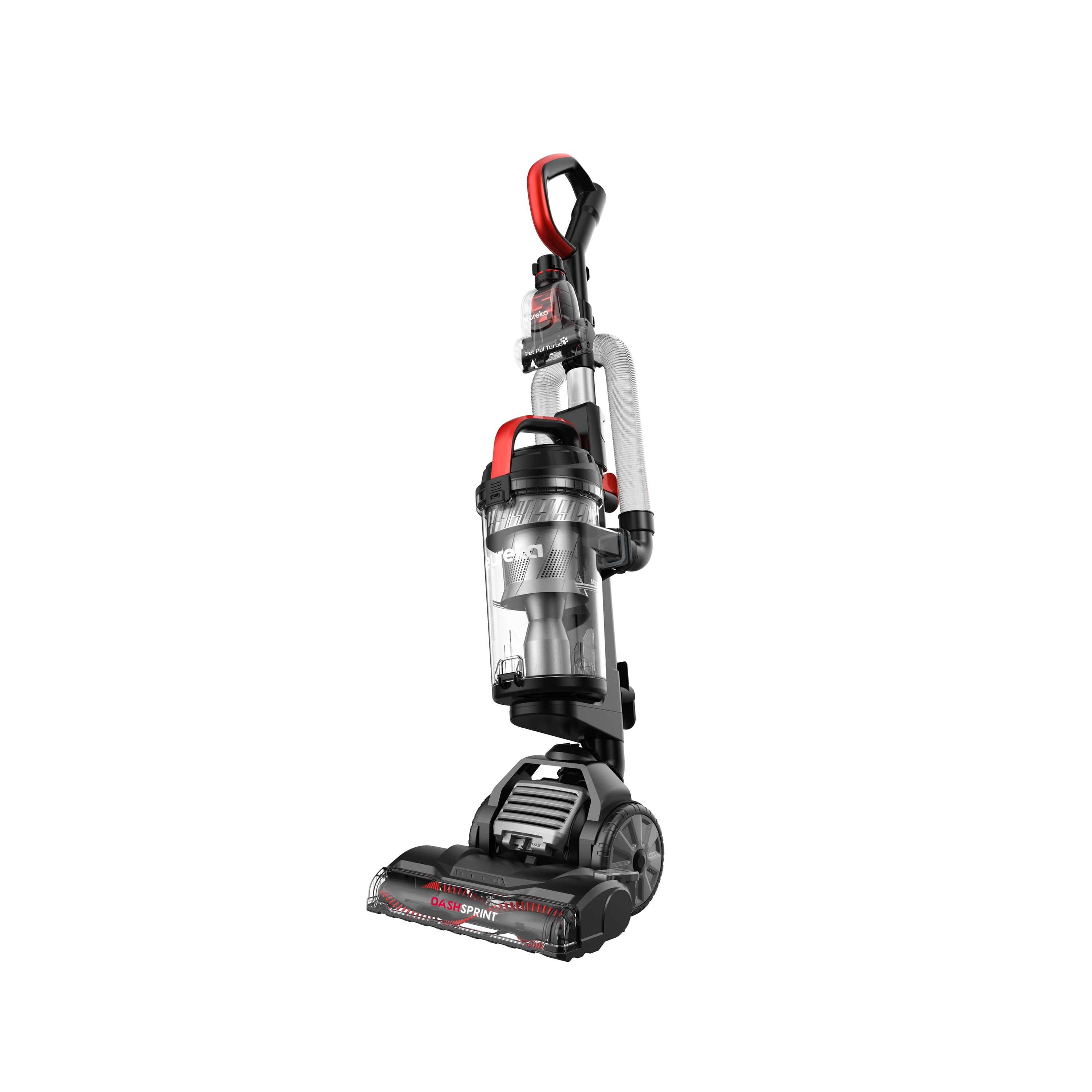 Eureka Dash-Sprint Upright Vacuum, Dual Motor, Lightweight, Pet Turbo, LED Headlights, Black and Red, NEU610