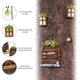 thumbnail image 4 of Light Up Miniature Fairy Doors and Window, Miniature House Window and Door, Miniature Gnome Fairy Door and Tree Statues, Fairy Door Tree Garden Decoration, Glow In The Dark, 4 of 5