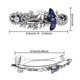 thumbnail image 4 of 5 Pieces Crystal Rhinestones Hair Barrettes Flower Butterfly Pearl French Vintage Clip Wedding Navy Hair Jewelry for Women, 4 of 4