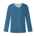 thumbnail image 4 of DPTALR Blouse Boutonnée Décontractée pour Femmes, T-shirt Uni, 4 of 5