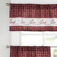 thumbnail image 2 of Live Laugh Love Window Tier and Valance Set - 24” - Burgundy - 3 Pieces, 2 of 3