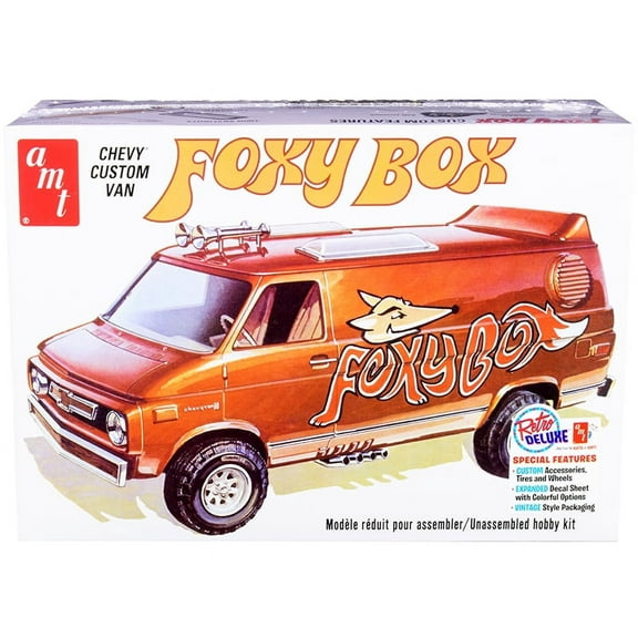Skill 2 Model Kit Chevrolet Custom Van Foxy Box 1/25 Scale Model by AMT