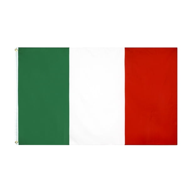 (Italia) 59Inch Ojal X23.5 Bandera Italia Pulgada de impresión-Color Brillante Latón Decoración y Cuelga
