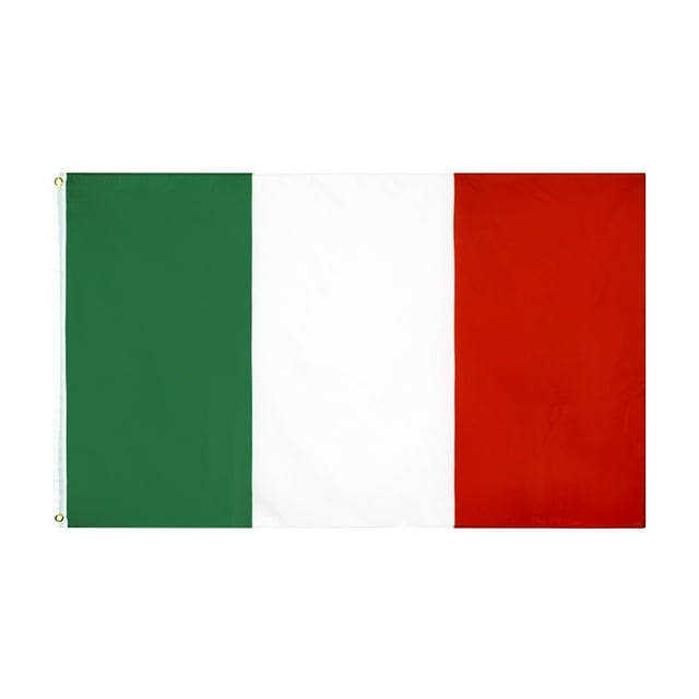 (Italia) Bandera de 59 pulgadas con ojal X23,5 pulgadas, impresión en colores vivos, latón, decoración y colgante