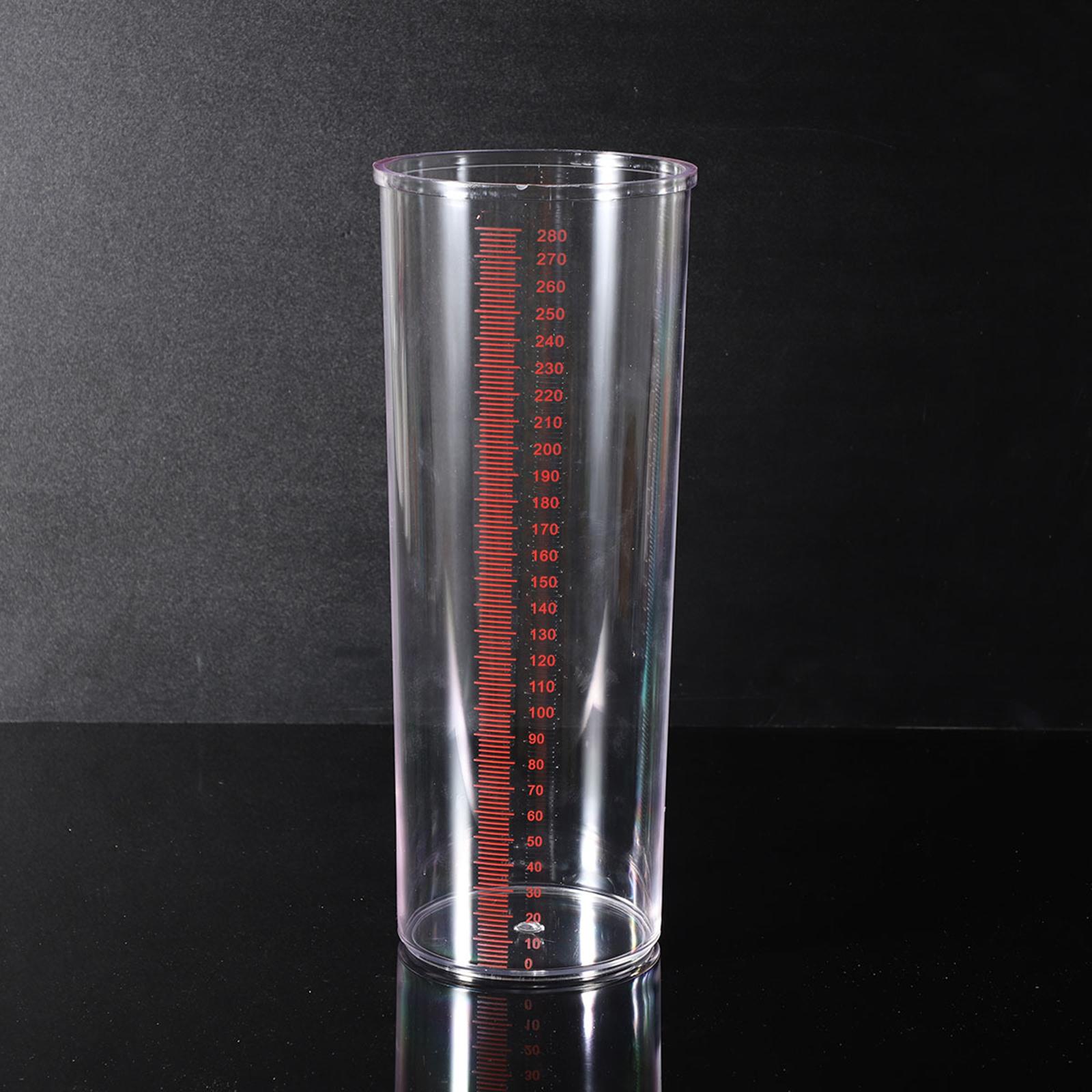 Graduated Cylinder Physics Measurement Rain Gauge Tube Plastic Construction for Experiment Teaching Education