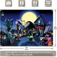thumbnail image 3 of Gojian Halloween Nightmare Themed Party Photography Backdrop Pumpkin Moon Town Background Birthday Baby Shower Christmas Party Decorations Photo Tapestry Props, 3 of 6