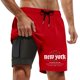 thumbnail image 1 of WILLBEST Pantalones Cortos 2 En 1 para Hombre, de Verano, para Correr, con Bolsillos, Deportivos, para Fitness y Correr., 1 of 3