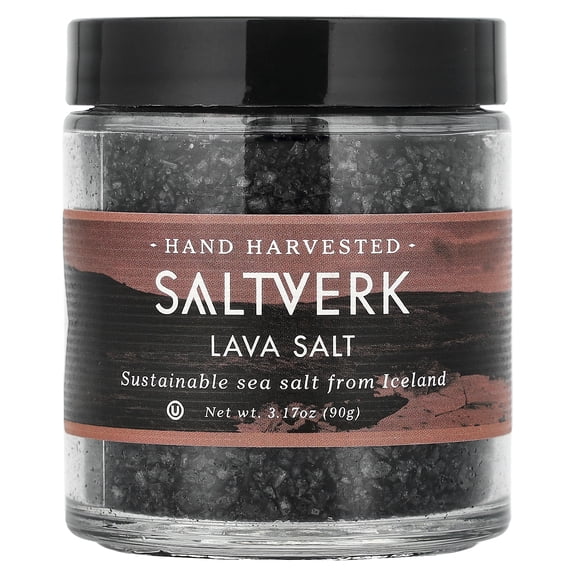 Saltverk Lava Salt, 3.17oz of Handcrafted Icelandic Sea Salt