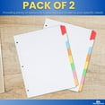 thumbnail image 6 of 1InTheOffice 8 Tab Dividers For 3 Ring Binder, Big Tab Write On & Erase Durable Plastic Binder Dividers , 8 Colored Tabs , 2 Sets, 6 of 8