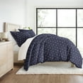 thumbnail image 3 of Duvet Cover Set - Ultra Soft & Breathable - Navy Modern Elegance Midnight Blossoms for Twin Size Bedding by Comfort Canopy, 3 of 15