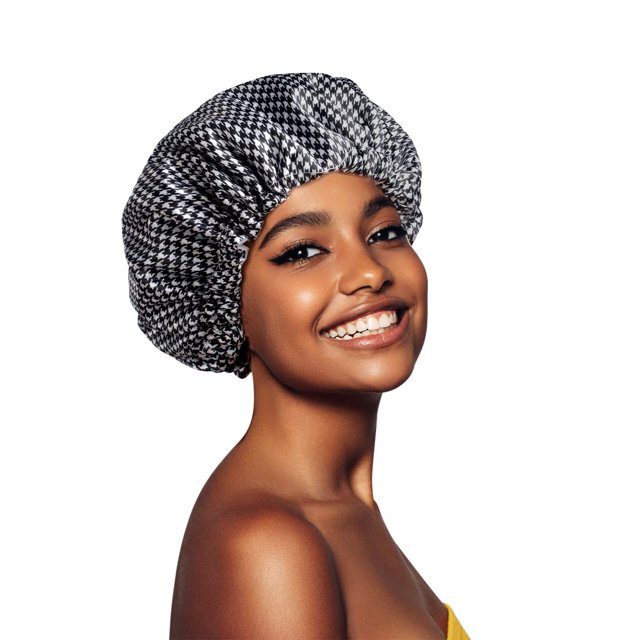 Fishent Gorros de ducha extra grandes para mujeres y niñas, reutilizables, impermeables, lavables, para cabello largo, súper lindos y ajustables para uso en spa, hogar, salón