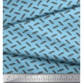 thumbnail image 2 of Soimoi Blue Rayon Crepe Fabric Dot & Bat Animal Print Fabric by the Yard 46 Inch Wide, 2 of 3