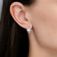thumbnail image 3 of ANGARA Natural Diamond Interlinked Marquise Frame Stud Earrings in 14K Yellow Gold for Women (Size-4.1mm| Color-H| Clarity-SI2) | Anniversary, Jewelry Gift for Women | Natural Diamond Earrings, 3 of 8