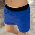 thumbnail image 2 of Aayomet Running Shorts for Men Solid Short Pant Elastic Waist Short Pant Pocket Short (Blue, XL), 2 of 5