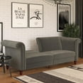 thumbnail image 5 of DHP Dante Upholstered Futon, Gray Velvet, 5 of 21