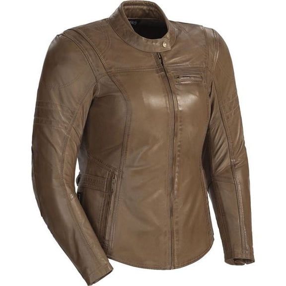 Cortech Bella Womens Leather Jacket (Large, Vintage Brown)
