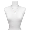 thumbnail image 3 of Delight Jewelry Silvertone Antiqued Round Seal - Initial - C - Mia Monkey Charm Necklace, 3 of 4