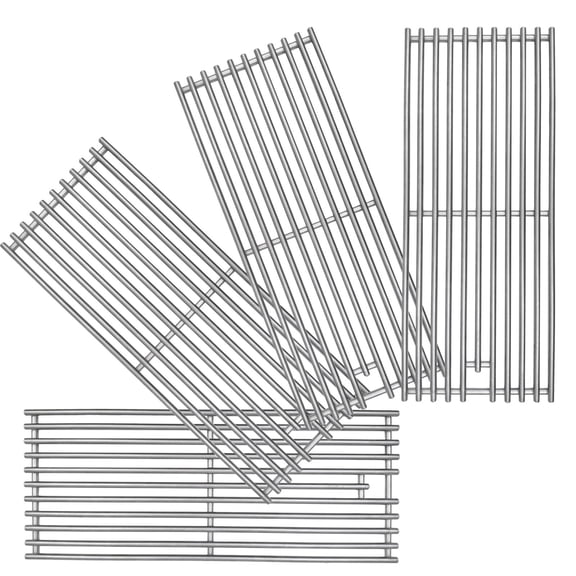 4 PC Heavy Duty Cast Stainless Steel Rod BBQ Grill Grates Replacement Parts for Blaze Grill 3,4,5 Grill Models, Compatible with Blaze, AOG, RCS, Summerset Sizzler, Stainless Steel 18"*7.3".