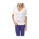 thumbnail image 1 of Aeropostale - Playera gráfica con diseño de corazón apilado para mujer, color blanco, XS, 1 of 2