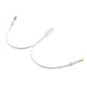 thumbnail image 2 of Kearding Auriculares negros de 3,5 mm, cable de audio para auriculares, micrófono Y adaptador divisor, 1 a 2 macho, cable conectado a PC portátil Cables de audio/vídeo blanco, 2 of 5