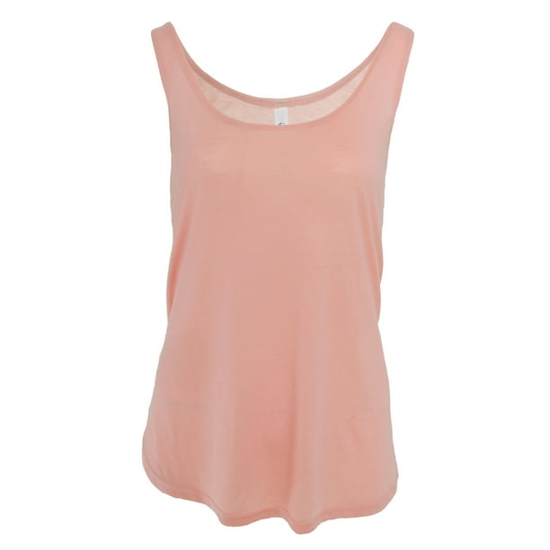 Bella - Camiseta de tirantes modelo Flowy para mujer (Melocotón)