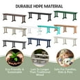 thumbnail image 2 of WestinTrends Malibu 65" Outdoor Dining Bench, All Weather Resistant Poly Lumber Patio Garden Bench Trestle Long Bench for Both Outdoor and Indoor, Sand, 2 of 9