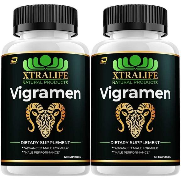 Vigramen for Men Capsules – Overall Health and Energy, Official Formula, Vigramen, All Natural Support Formula, 2 Pack, 120 Capsules