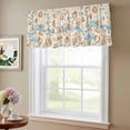 thumbnail image 6 of 2 Pack Vintage Shell Valance for Window Brown Conch Starfish Bubble Ocean Waves Kitchen Valance Rod Pocket Short Curtain Topper Decorative Window Treatment for Living Room Bedroom 42"x12", 6 of 8