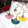 thumbnail image 3 of Aoanydony Female Cloth Necklace with Tassel Portable Pendant Necklaces Jewellery Clothes Ornament Accessory Wedding Daily Working Colorful, 3 of 6