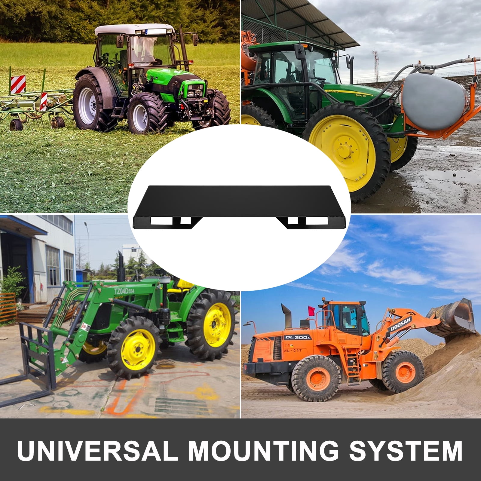 Details about   VEVOR Universal Quick Attach Mounting Skid Steer Mount Plate 3/8" for Tractor