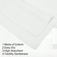 thumbnail image 3 of Unique Bargains 1 Pcs Cotton Bath Towel Plain Soft Absorbent Classic Design Cotton Bath Towel White 27.56"x55.12", 3 of 7