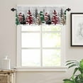 thumbnail image 7 of Christmas Kitchen Curtains and Valances Set, Red Green Plaid Leopard Xmas Tree Winter Snowflake Rod Pocket Window Valance Window Curtain Panels for Living Room Bedroom Laundry, 27.5x24in, 3 Pieces, 7 of 7