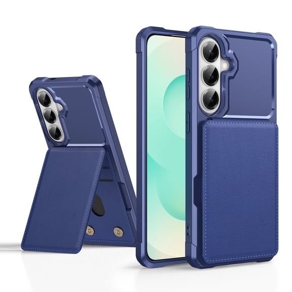 Dteck Wallet Case for Samsung Galaxy A37 5G,Magnetic Leather Card Holder Pocket Flip Case Shockproof Kickstand Rubber Back Cover for Samsung Galaxy A37 5G,Darkblue